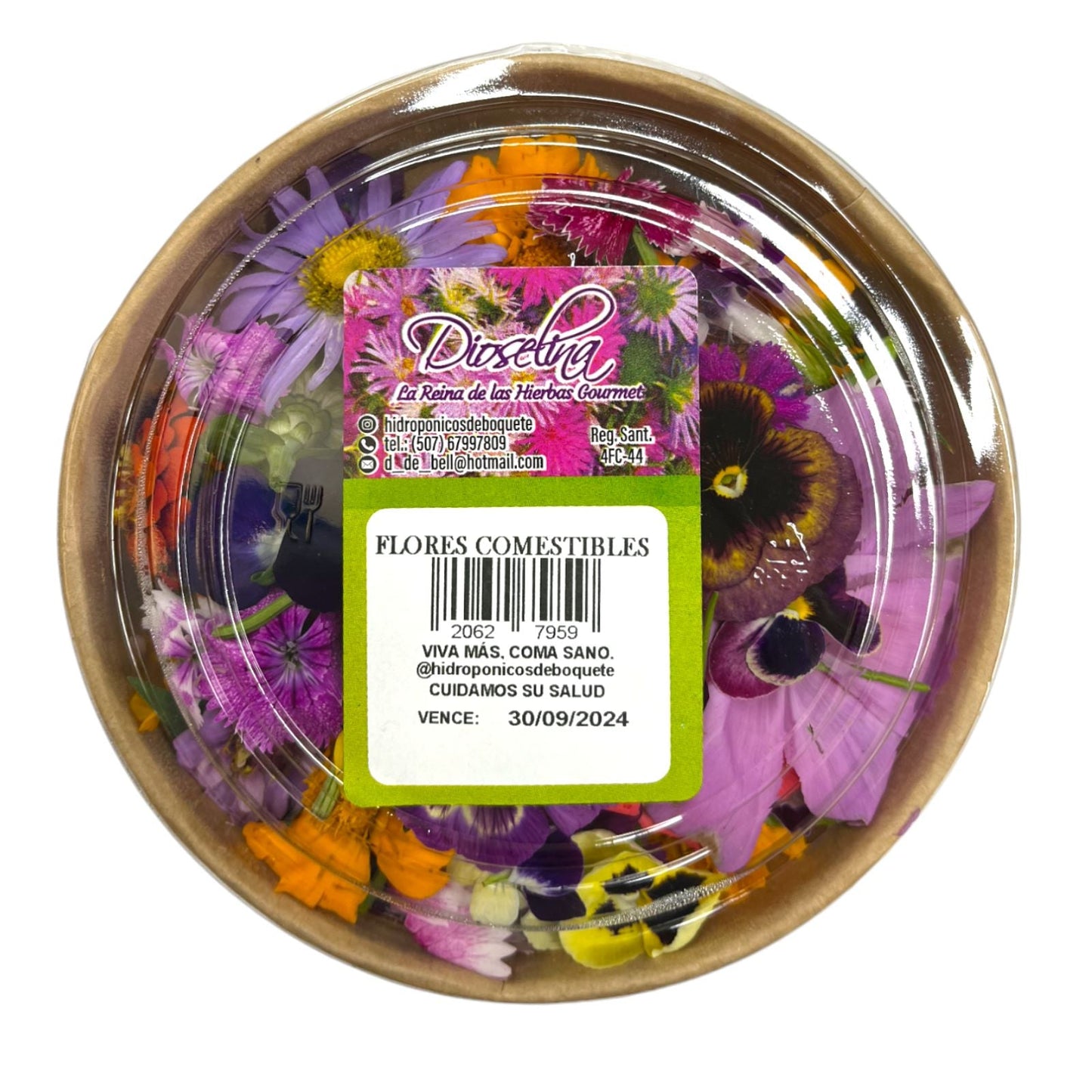 FLORES COMESTIBLES EMPACADAS PILONES DE BOQUETE