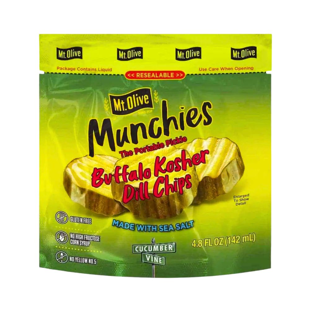KOSHER BUFFALO DILL CHIPS 4.8 OZ MT. OLIVE