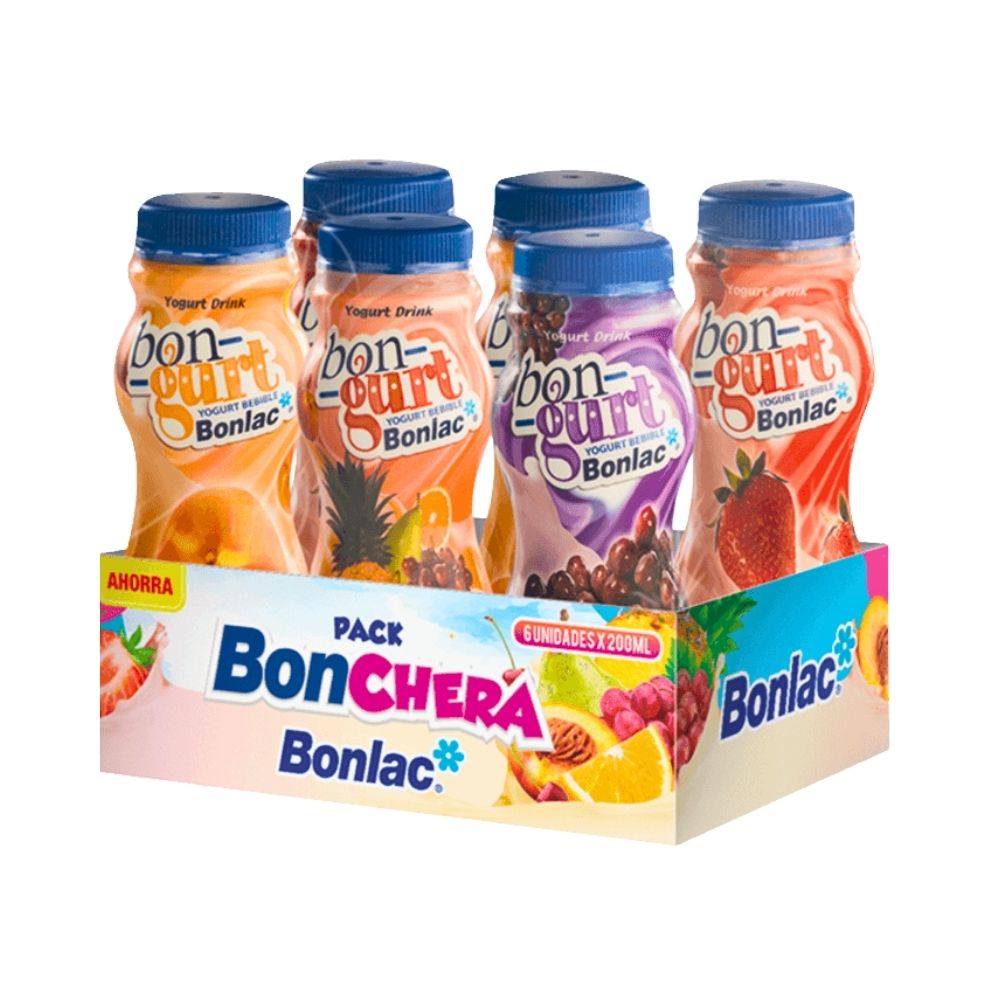 BONGURT 6PACK SURTIDO 6 UN X 200 ML BONLAC