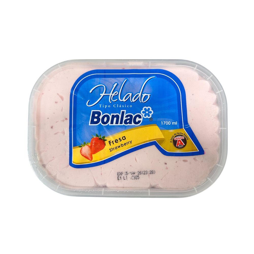 HELADO DE FRESA 1/2 GL BONLAC
