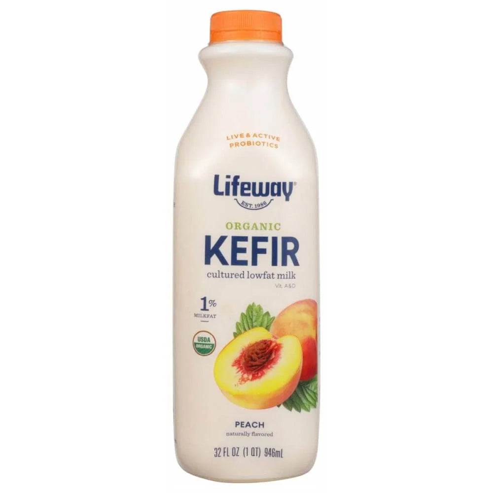 KEFIR LOW FAT MILK PEACH 32 OZ LIFEWAY