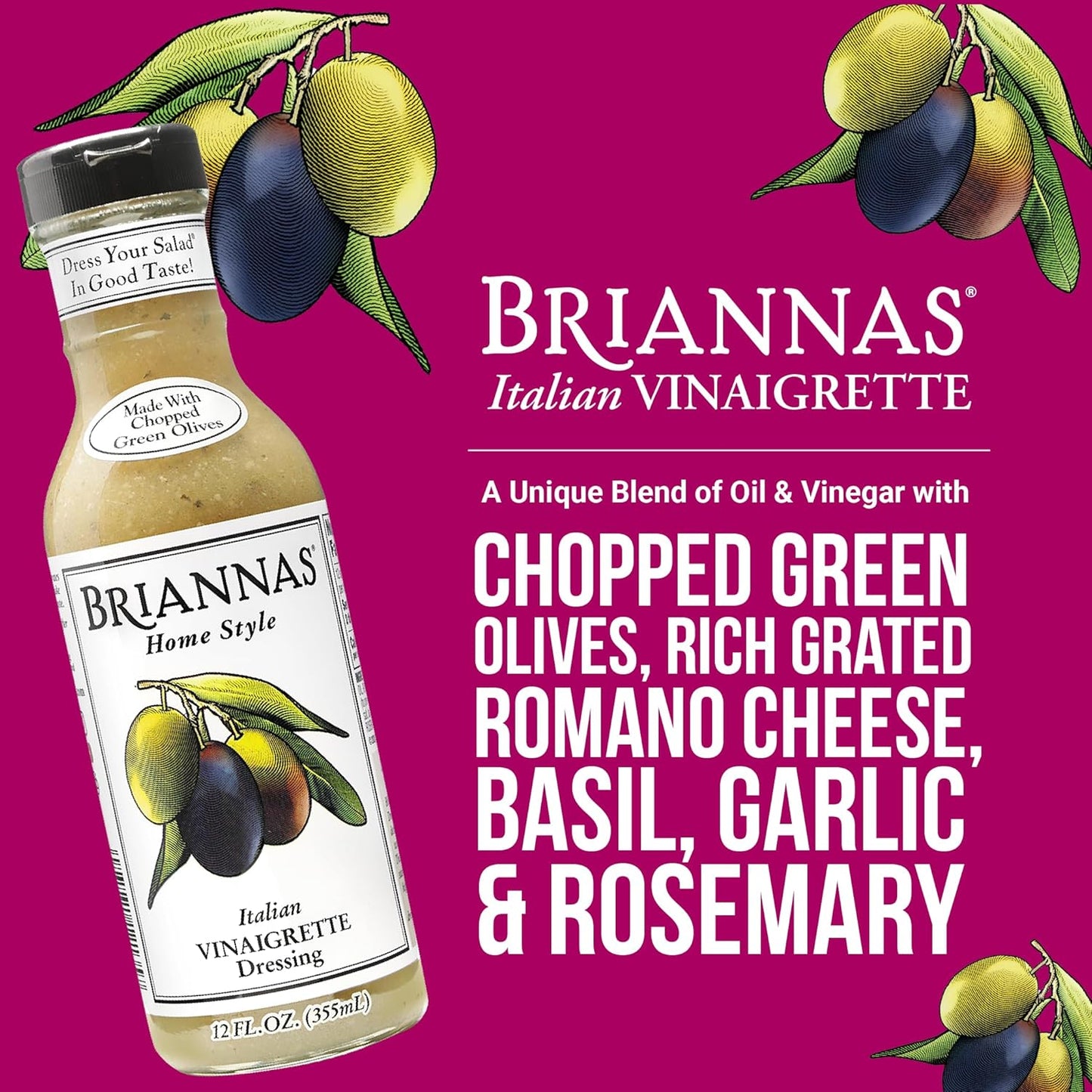ITALIAN VINAIGRETTE 12oz BRIANNAS HOME STYLE