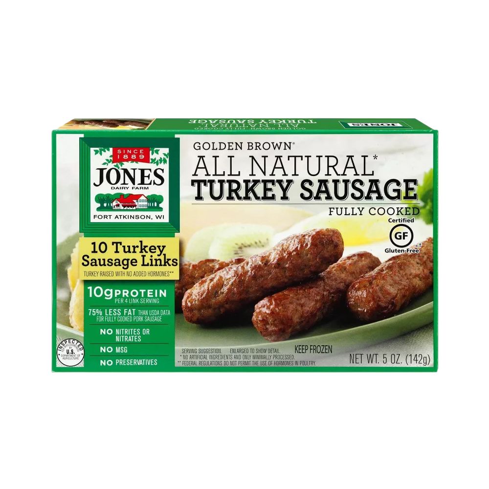 ALL NATURAL TURKEY SAUSAGE FULLY COOKED 142 GR JONES