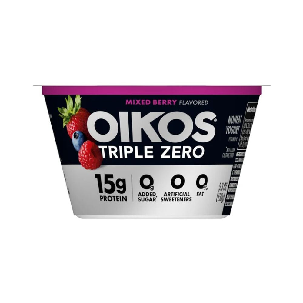 YOGURT TRIPLE ZERO MIXED BERRY 150 GR OIKOS