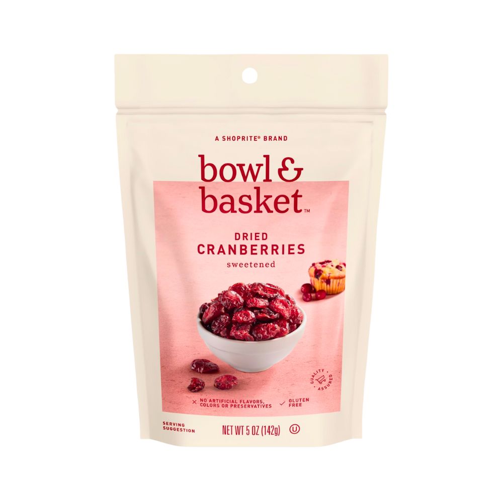 ARANDANOS SECOS EDULCANTE 5 OZ BOWL & BASKET