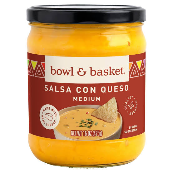 SALSA CON QUESO DIP 15 OZ BOWL & BASKET