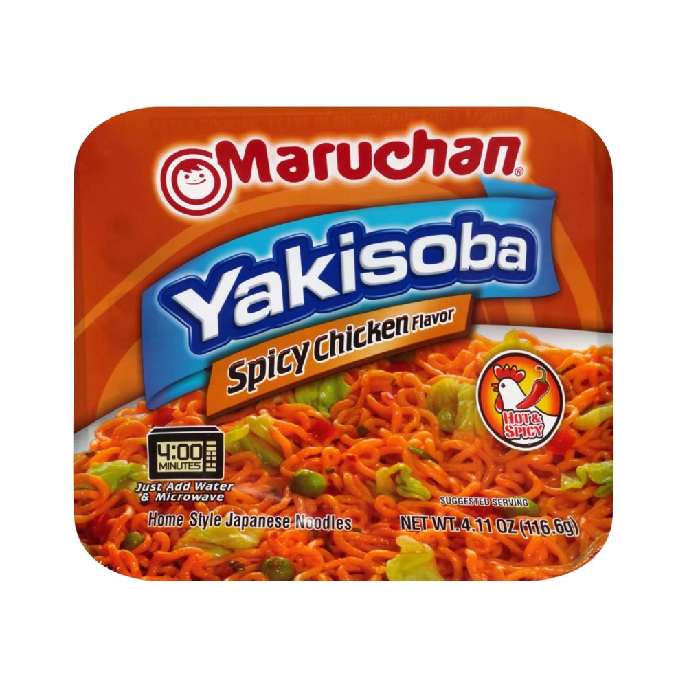 YAKISOBA SPICY CHICKEN HSJ NOODLES 4.11 OZ MARUCHAN