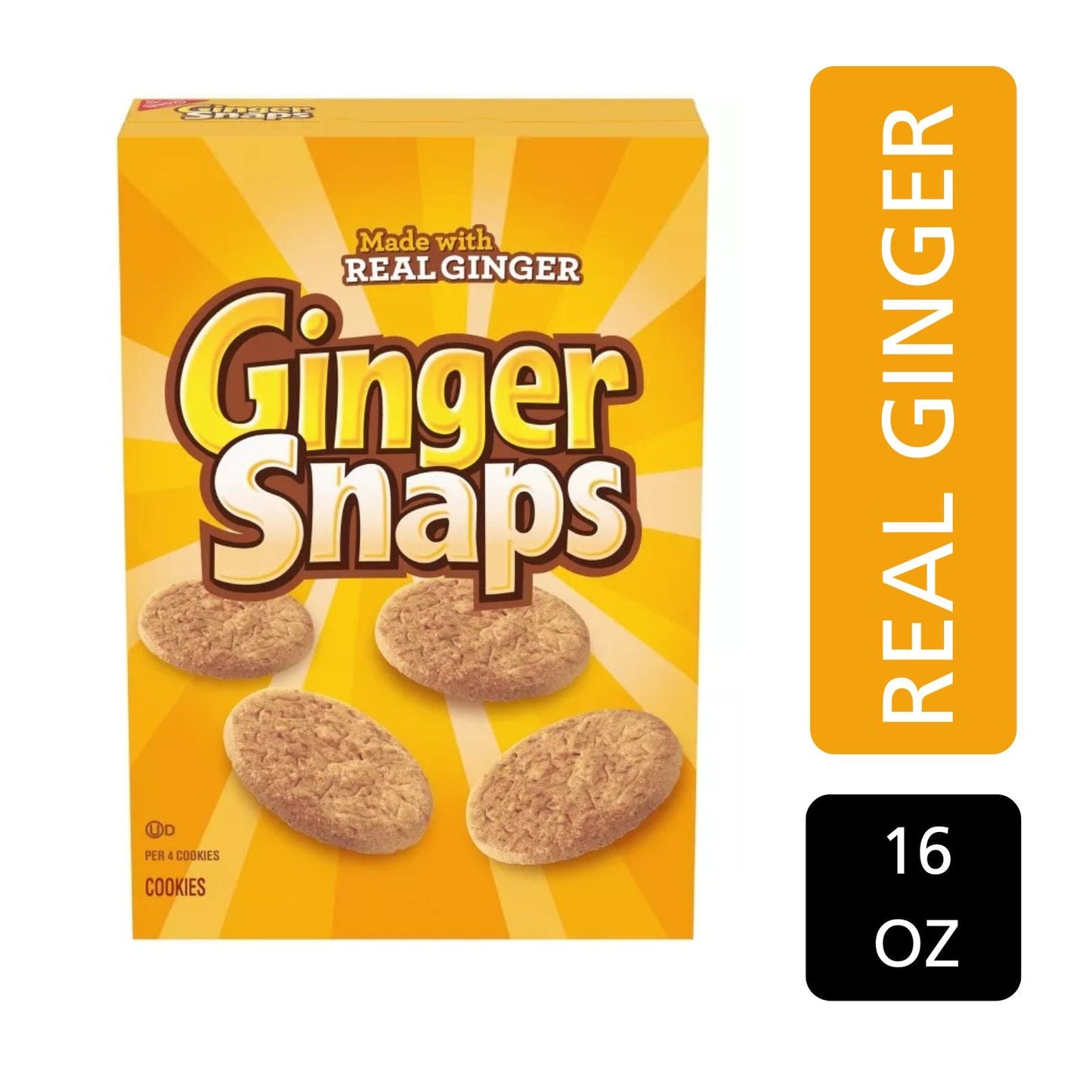 REAL GINGER SNAPS COOKIES 16 OZ NABISCO