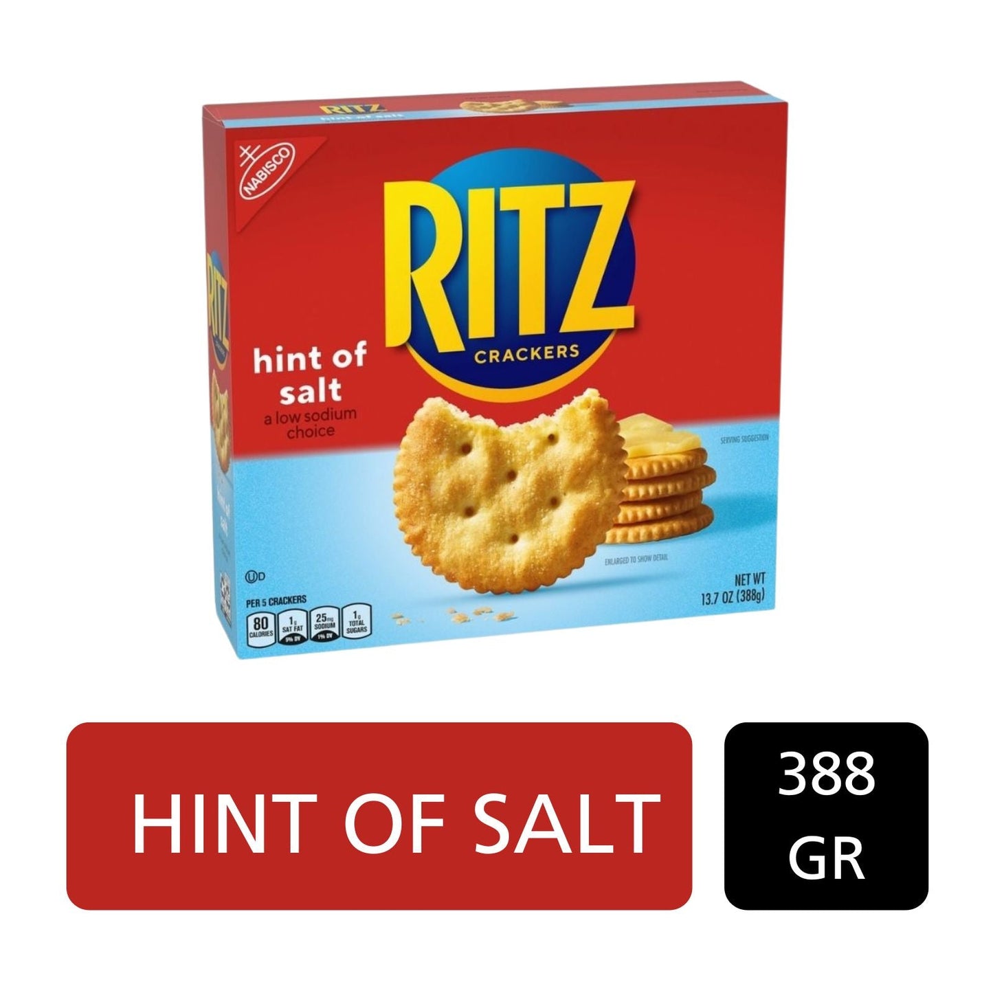 RITZ CRACKERS HINT OF SALT 388 GR NABISCO
