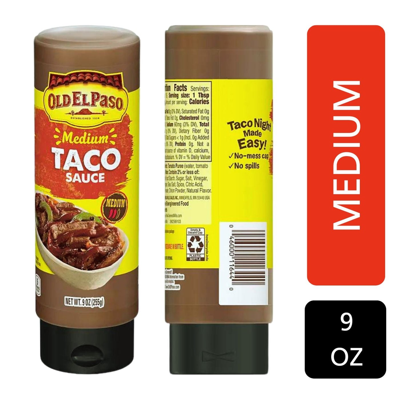 MEDIUM TACO SAUCE 9 OZ OLD EL PASO