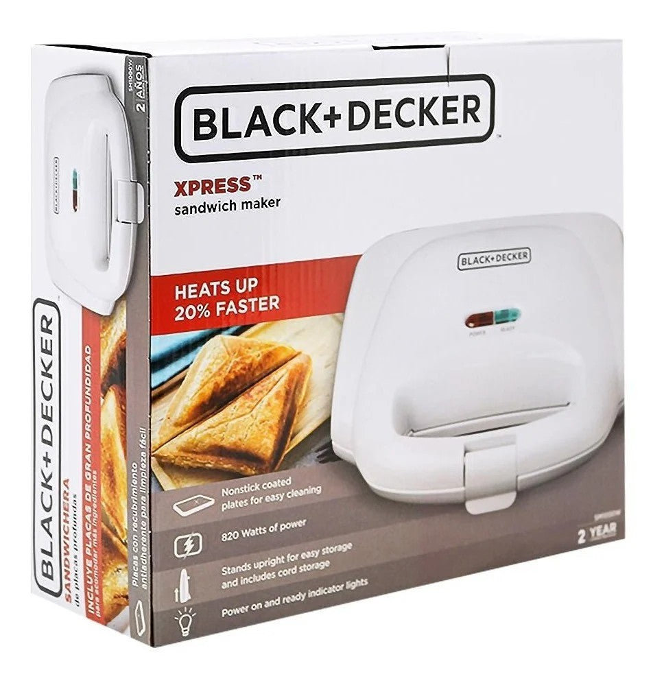 SANDWICHERA CON PLACAS ANTIADHERENTES SM24520 BLACK & DECKER