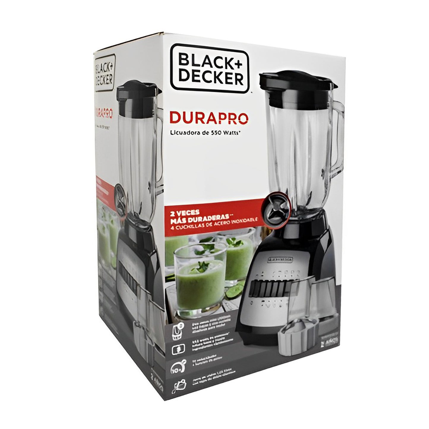 LICUADORA JARRA VIDRIO + 2VASOS BLACK & DECKER