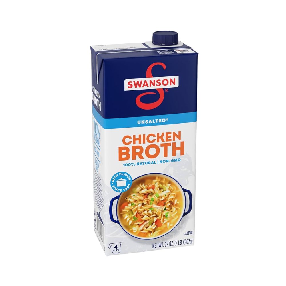 CALDO DE POLLO SIN SAL 32 OZ SWANSON