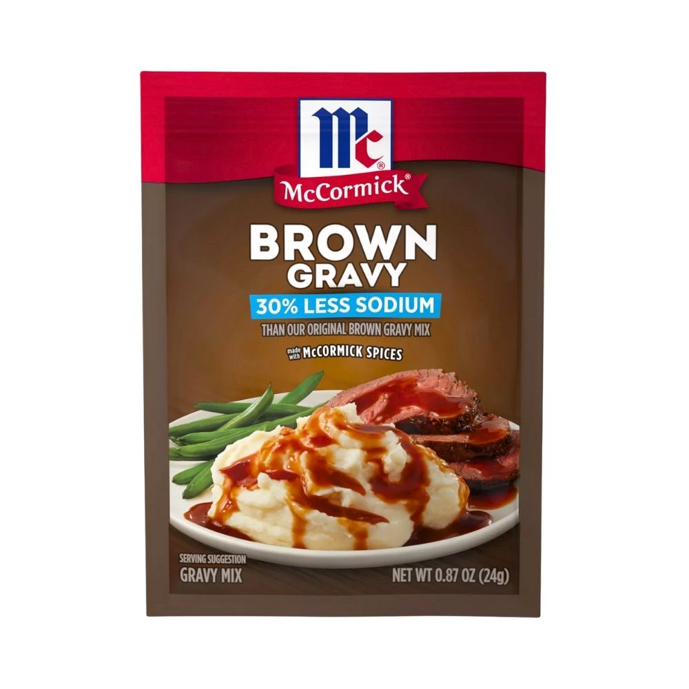 BROWN GRAVY MIX 30% LOW SODIUM 0.87 OZ MC CORMICK