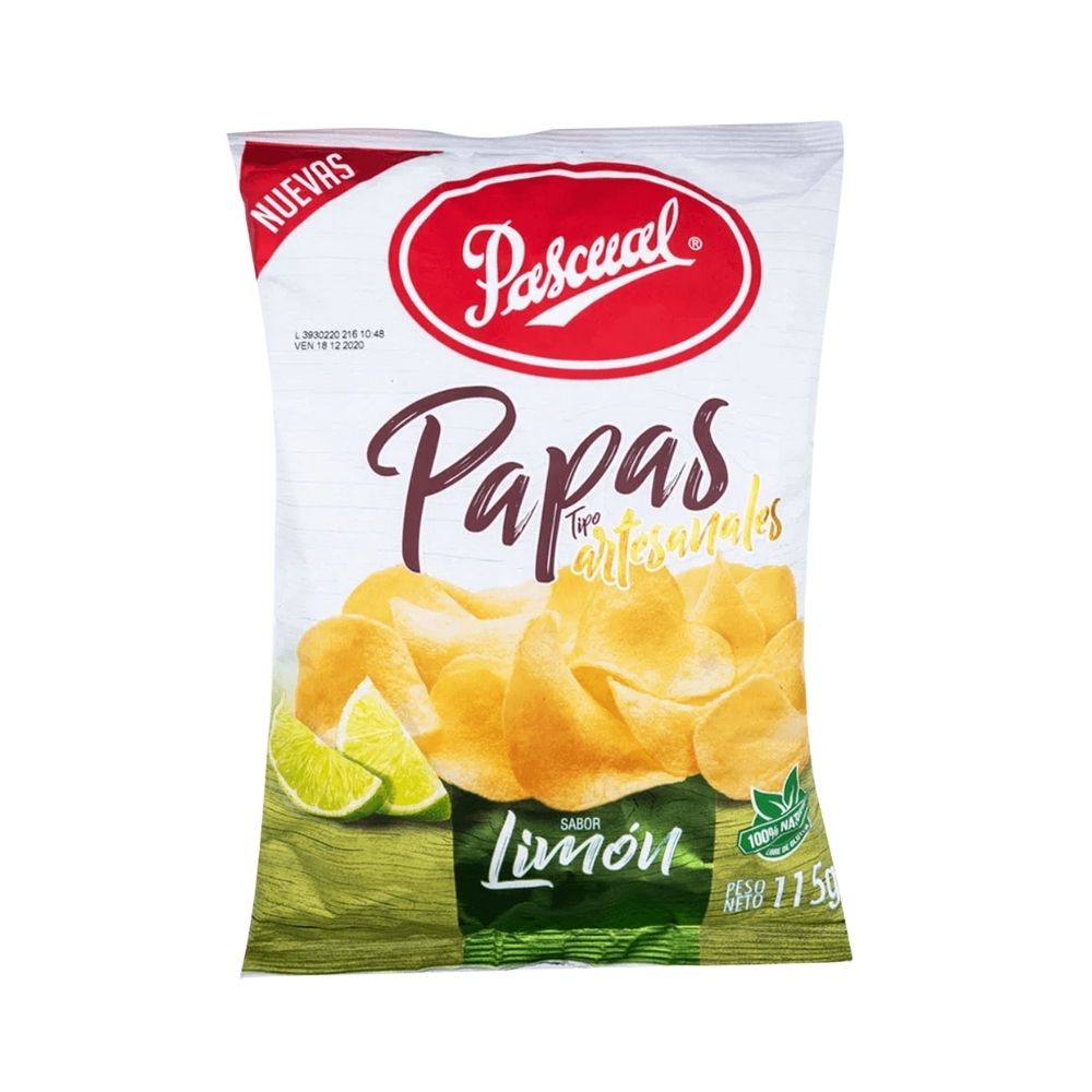 PAPAS CON LIMON 115 GR PASCUAL