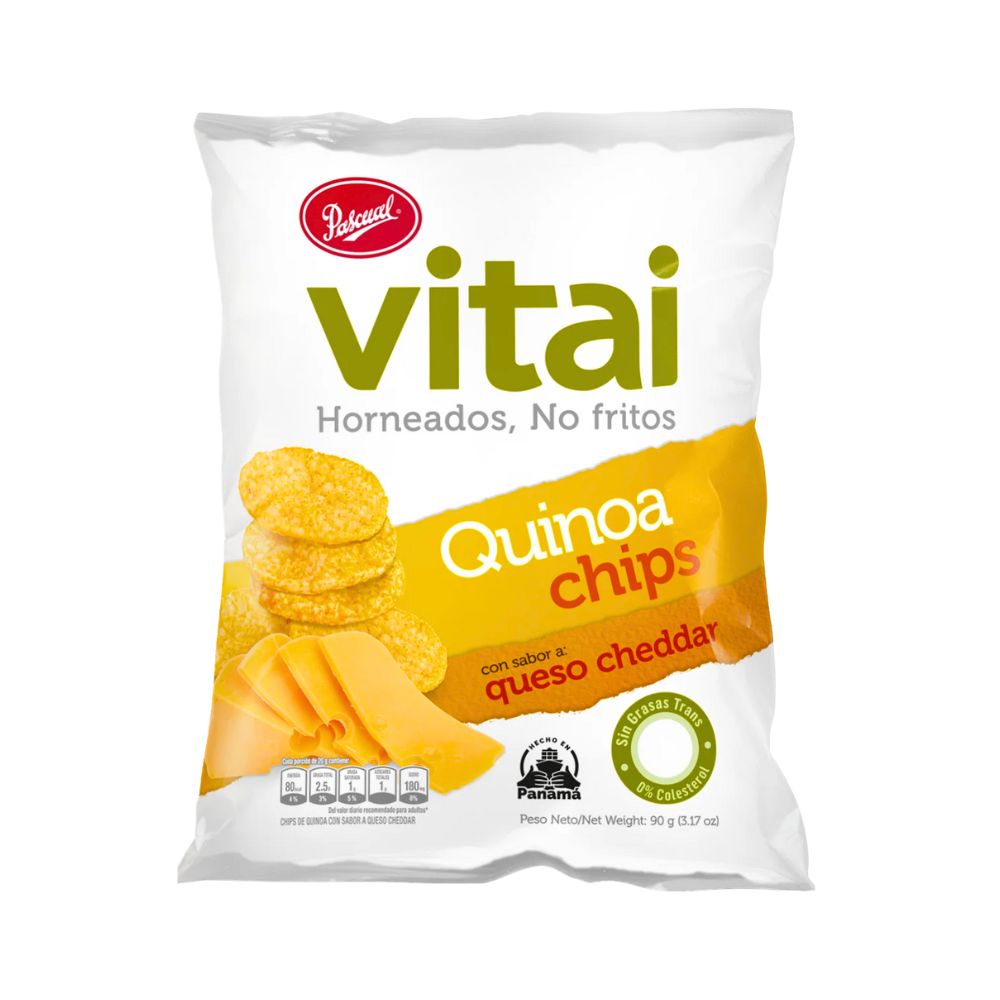 CHIPS VITAI QUINOA QUESO CHEDDAR 90GR PASCUAL