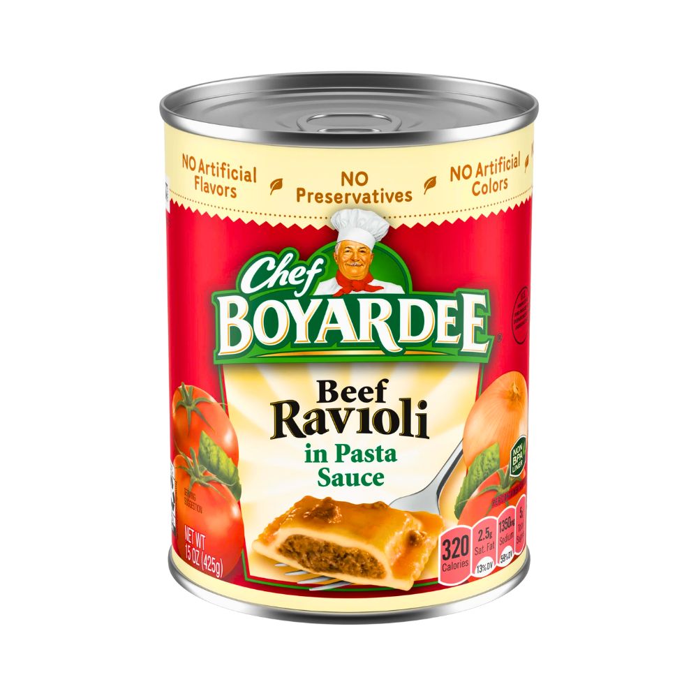 BEEF RAVIOLI 15 OZ CHEF BOYARDEE