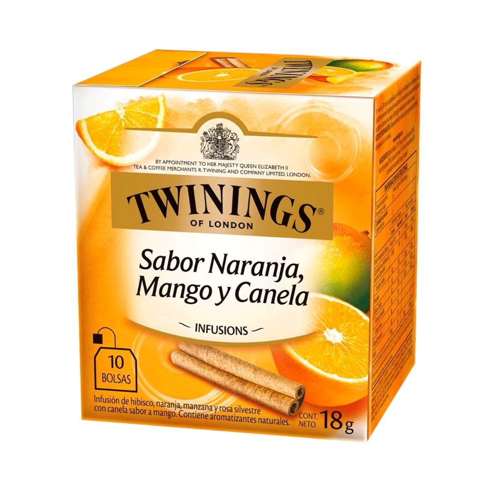 TE NARANJA MANGO Y CANELA 10 SOBRES TWININGS
