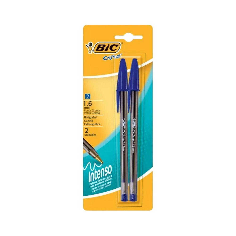 BOLIGRAFO BIC CRISTAL CLASICO AZUL 2 UN BIC