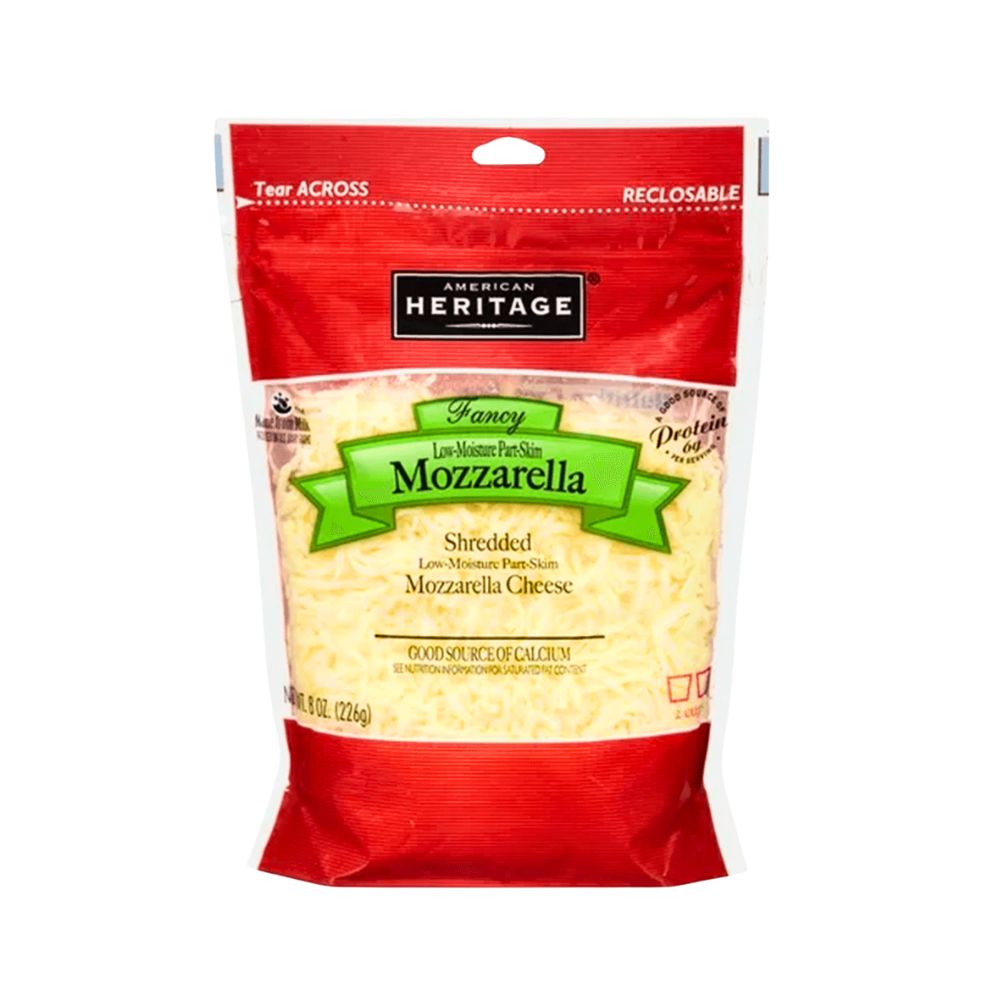 QUESO MOZZARELLA RAYADO 200 GR AMERICAN HERITAGE