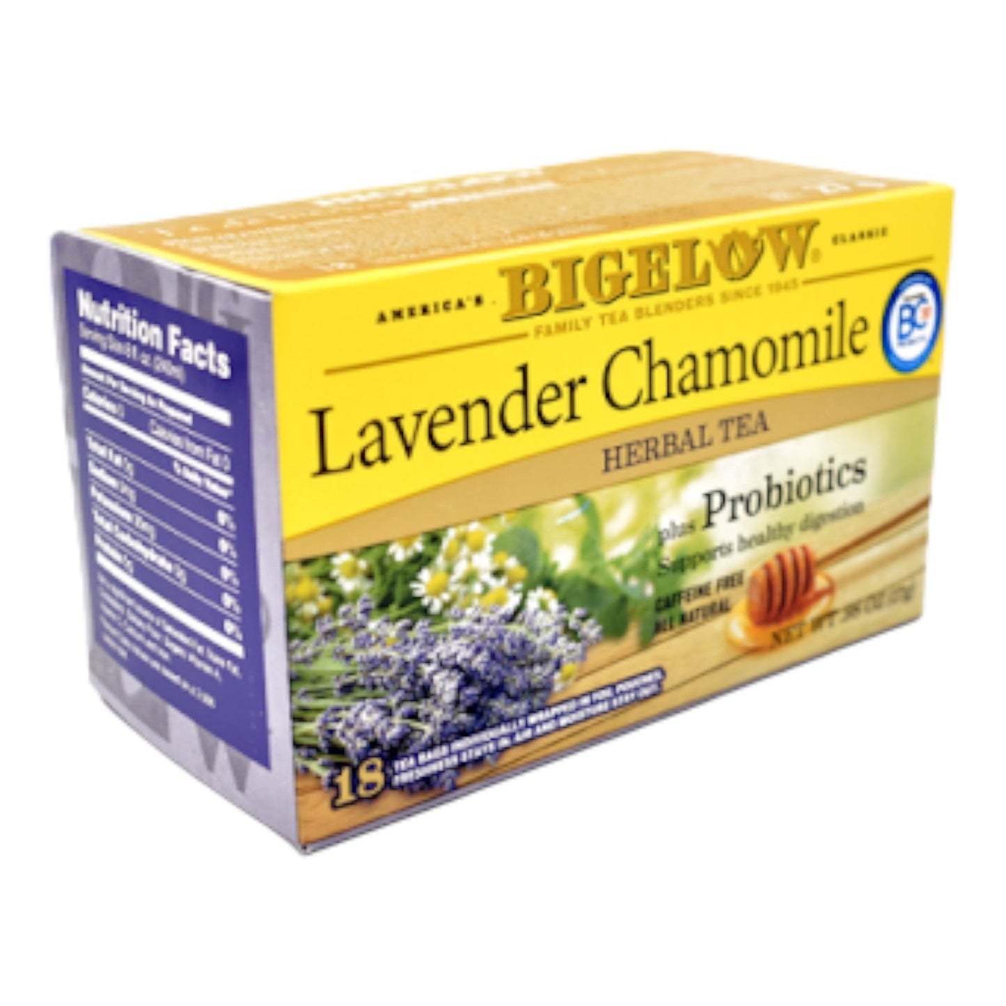 TE DE LAVANDA Y MANZANILLA CON PROBIOTICOS 27 GR 18 UN BIGELOW