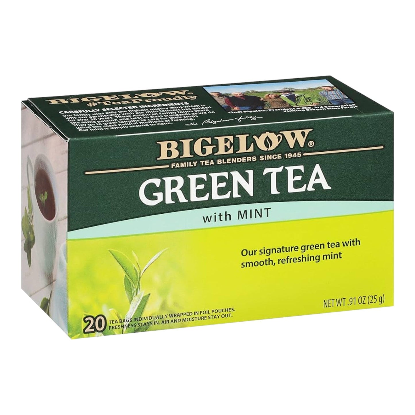 TE VERDE CON MENTA 25 GR CONTIENE 20 UN BIGELOW