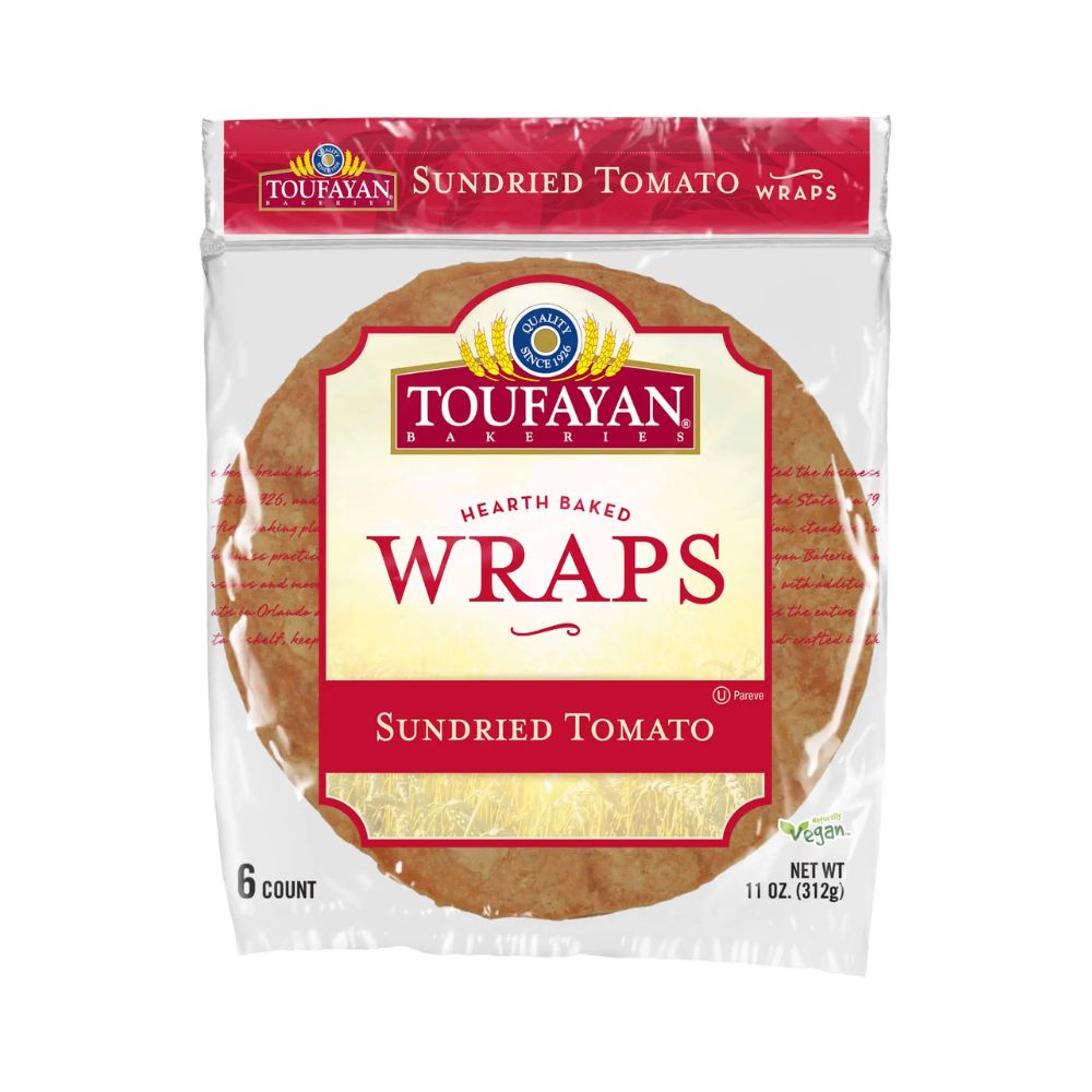 WRAPS SUNDRIED TOMATO 6 UN 11 OZ TOUFAYAN