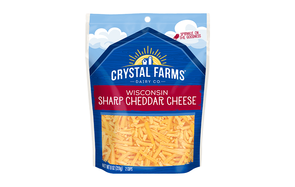 QUESO RAYADO SHARP CHEDDAR 8 OZ - CRYSTAL FARMS