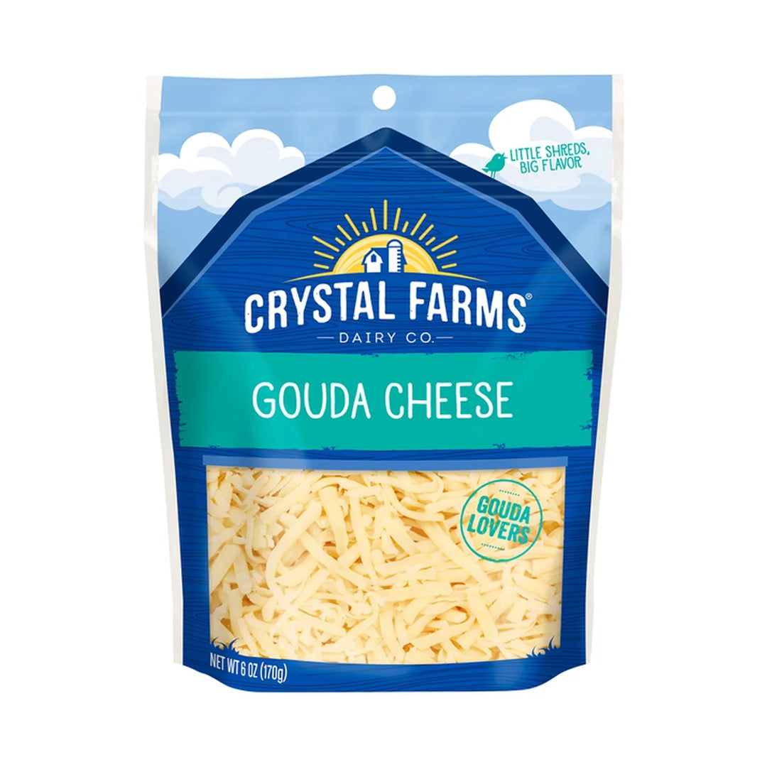 GOUDA SHREDDED CHEESE 6 OZ CRYSTAL FARMS