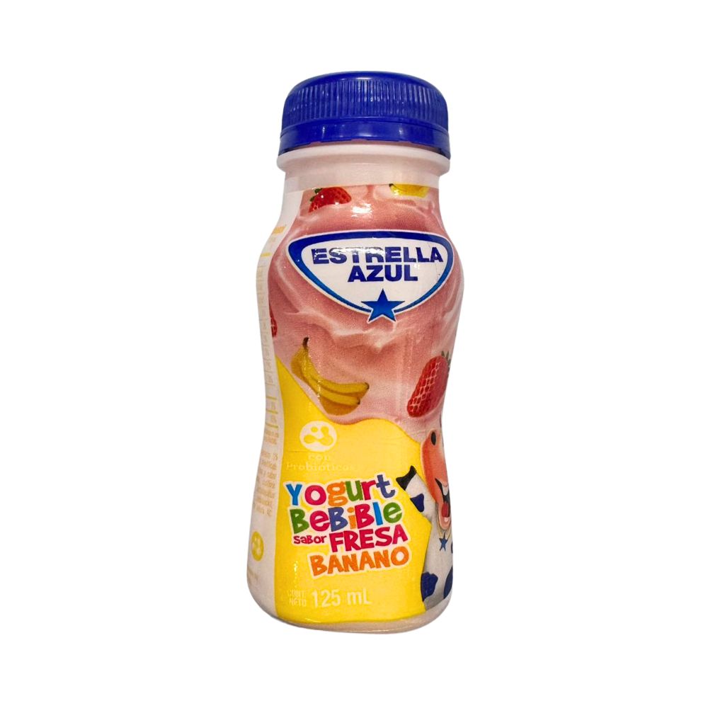 YOGURT BEBIBLE KIDS FRESA BANANO 125 ML ESTRELLA AZUL