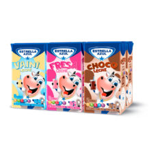 6PK LECHES SABORIZADAS 200 ML ESTRELLA AZUL