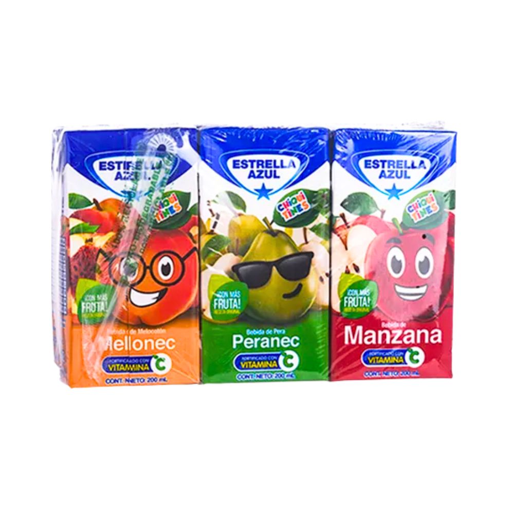 BEBIDAS MANZ.MELO.PERA. 6PK ESTRELLA AZUL