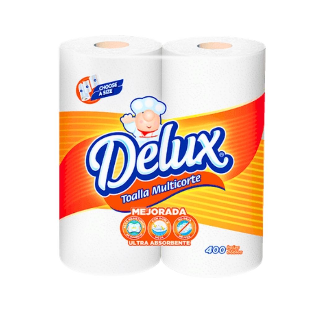 PAPEL TOALLA MULTICOLOR 2 PK DELUX