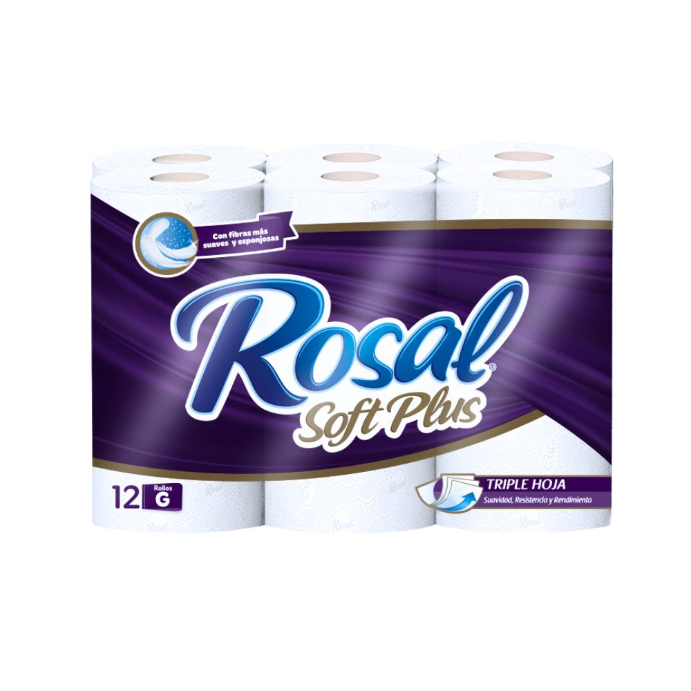 PAPEL HIGIENICO TRIPLE HOJA 12 ROLLOS ROSAL