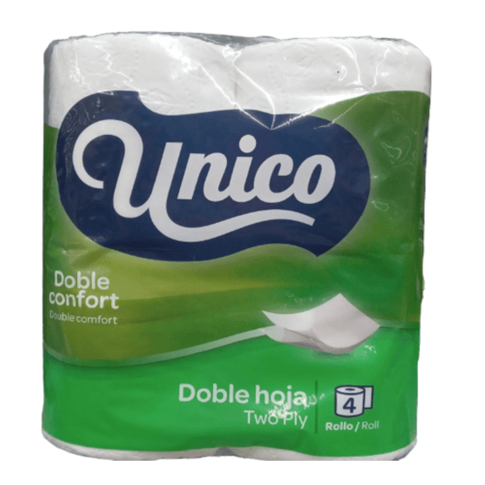PAPEL HIGIENICO DOBLE HOJA COMFORT 4 ROLLOS UNICO– Super Barú Online