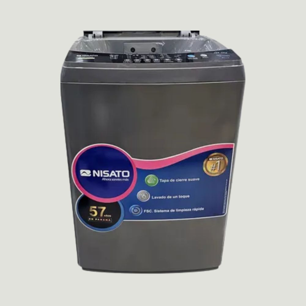 LAVADORA AUTOMATICA EN GRIS 15KG NISATO