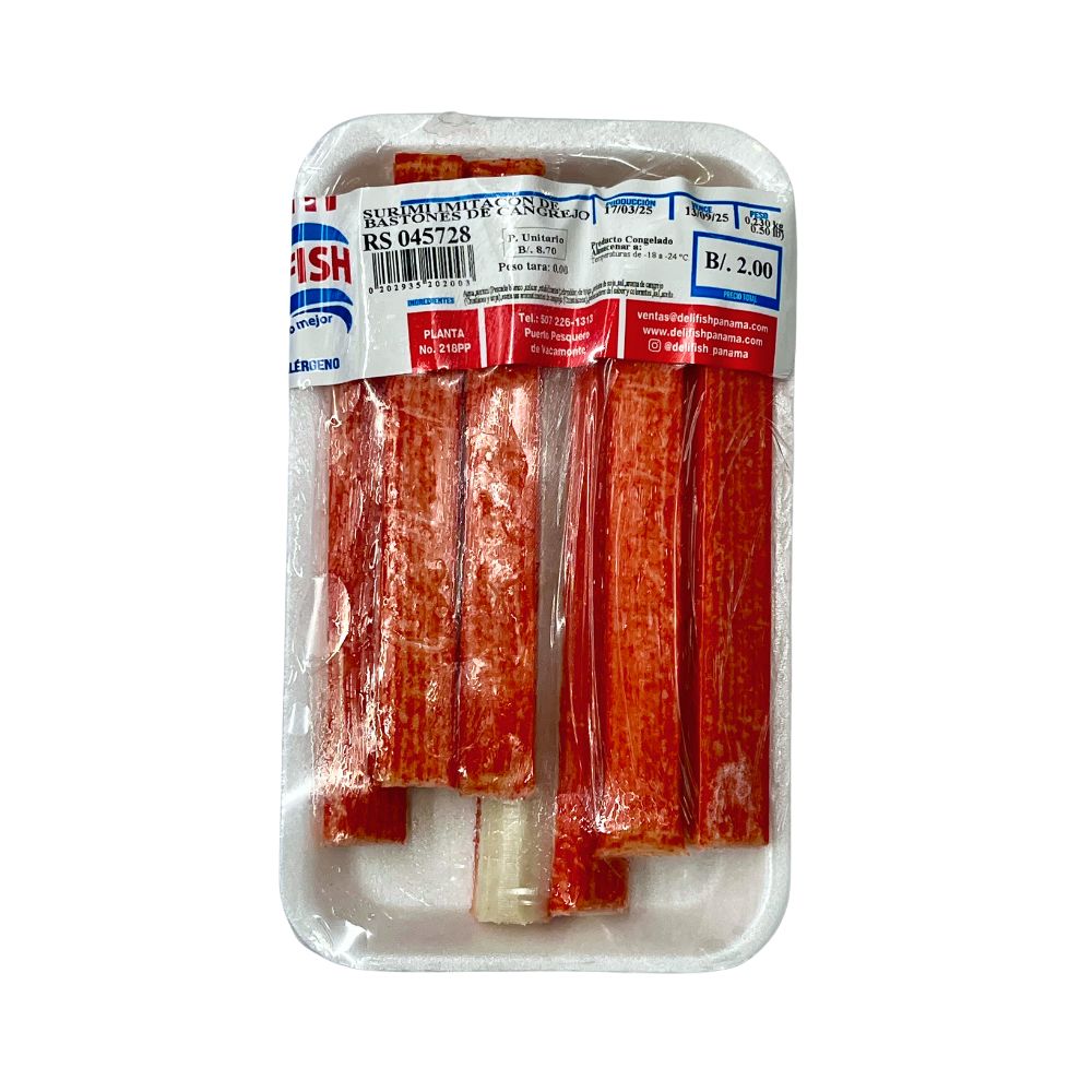 BASTONES DE CANGREJO EN BANDEJA DELI FISH 0.230 KG