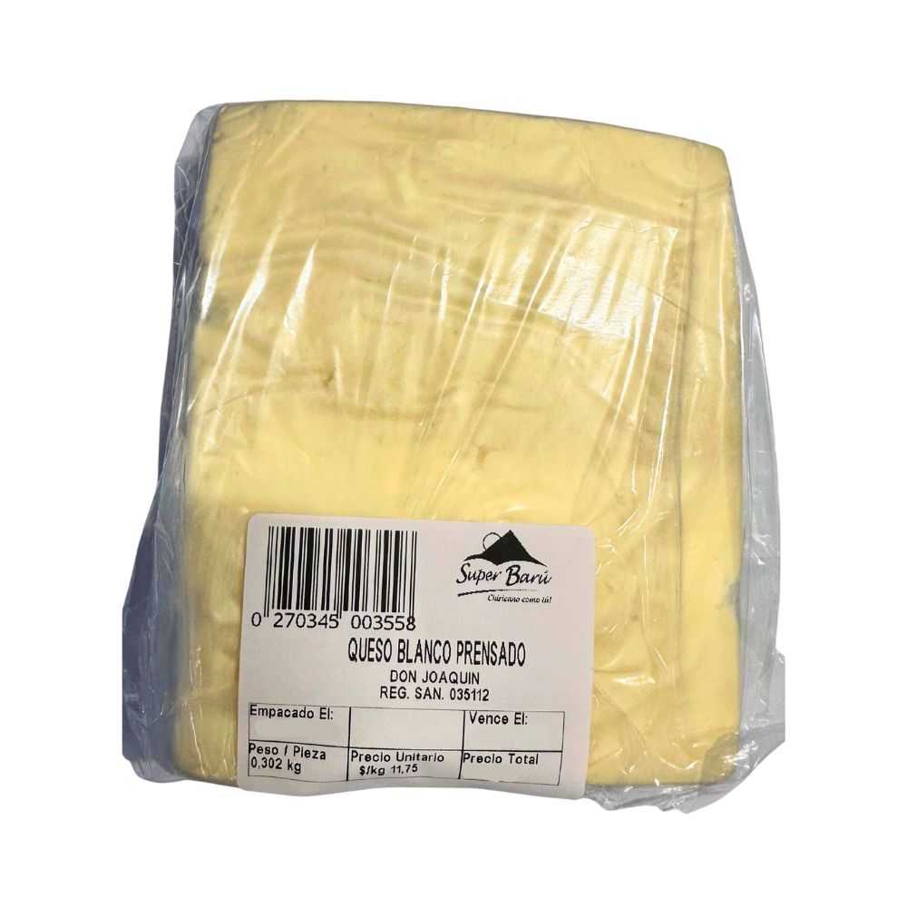 QUESO BLANCO PRENSADO X 0.2626 KG DON JOAQUIN