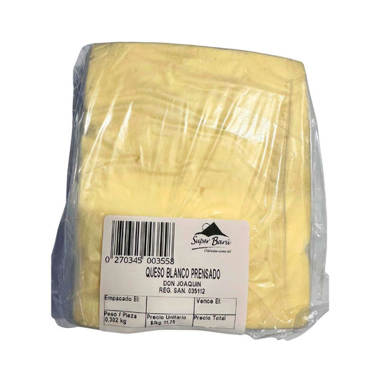 QUESO BLANCO PRENSADO X 0.2626 KG DON JOAQUIN