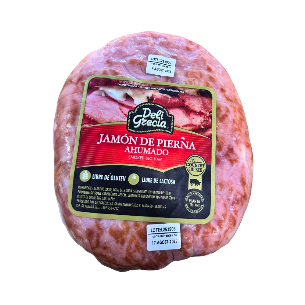 JAMON AHUMADO DE PIERNA SIN HUESO X 0.226 KG DELI GRECIA