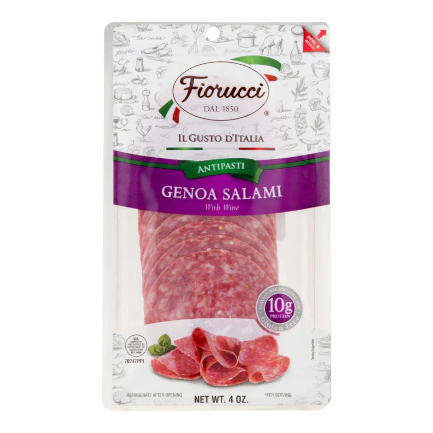 SALAMI GENOA REBANADO POR KG FIORUCCI