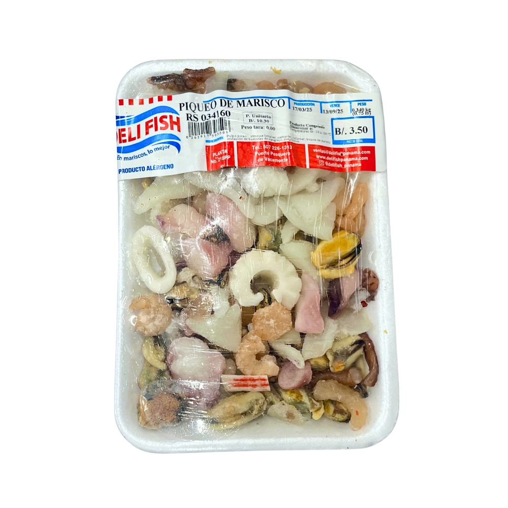 PIQUEO DE MARISCO EN BANDEJA DELI FISH POR 0.340 KG