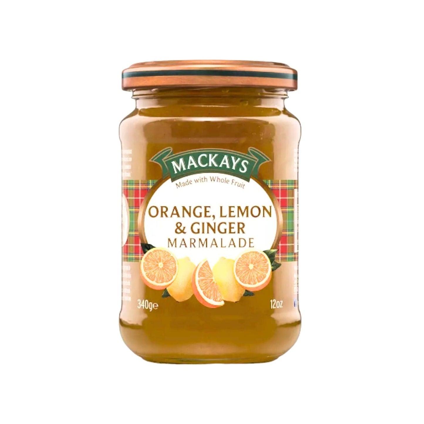 MERMELADA SABOR NARANJA, LIMON Y GENGIBRE 12 OZ MACKAYS