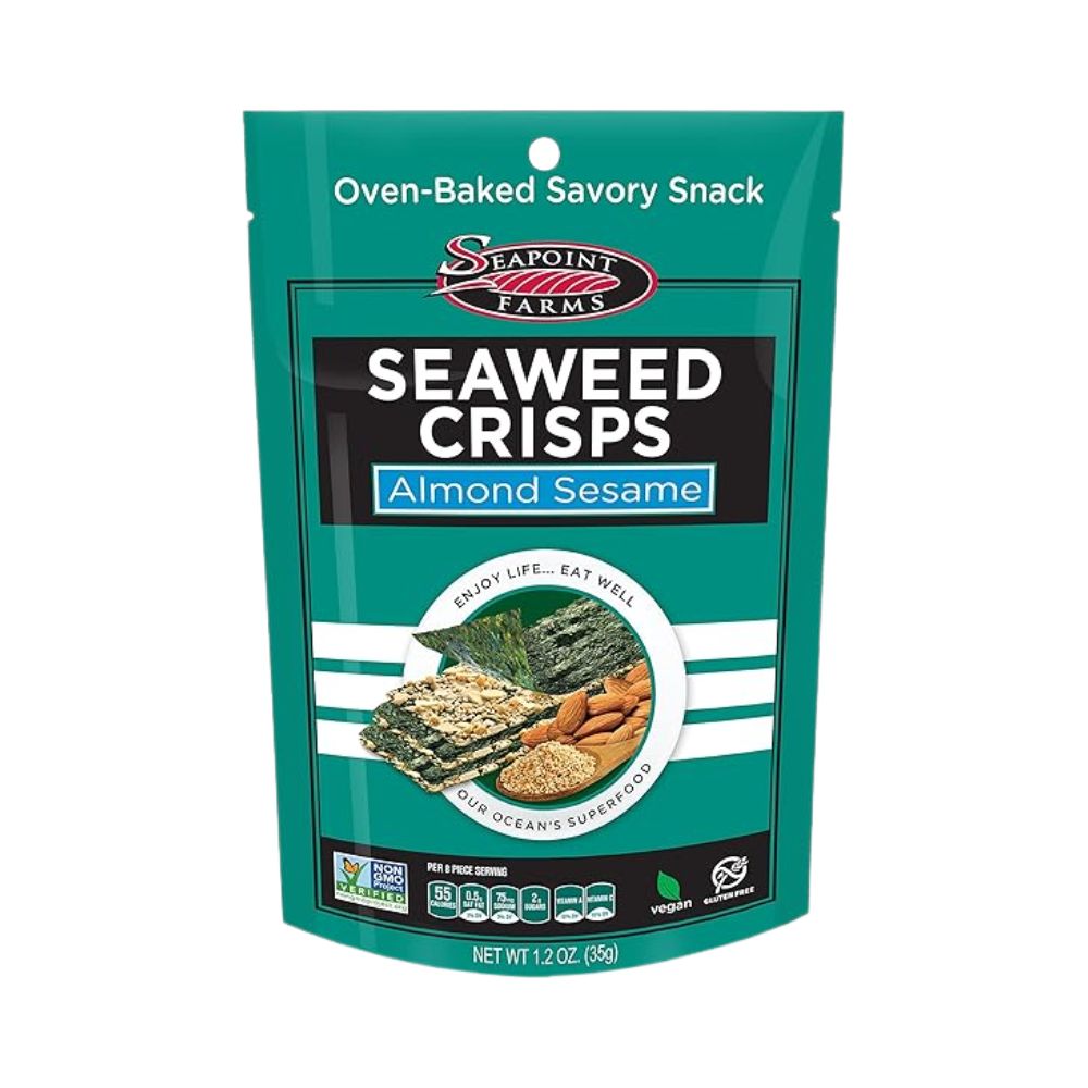 SEAWEED CRISPS ALMOND SESAME 1.2 OZ SEAPOINT FARMS