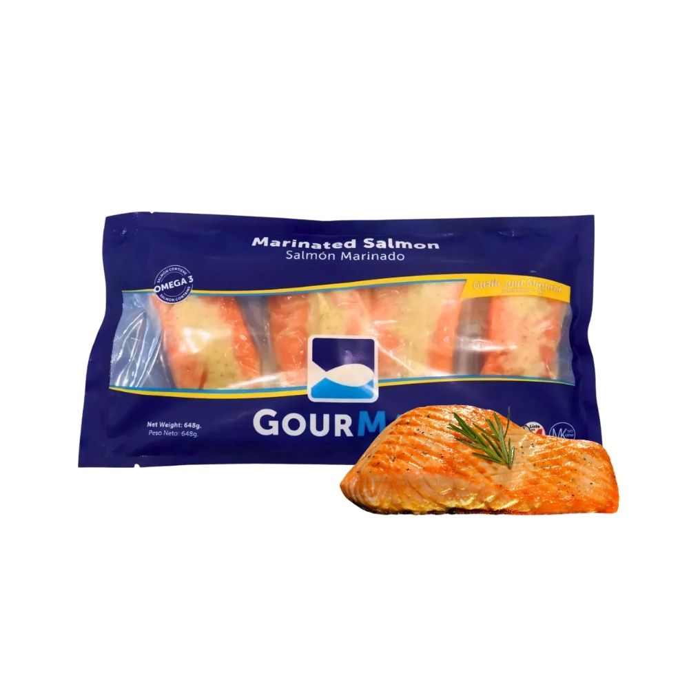 FILETE DE SALMON MARINADO FAMILY PACK 648 GR GOURMAR