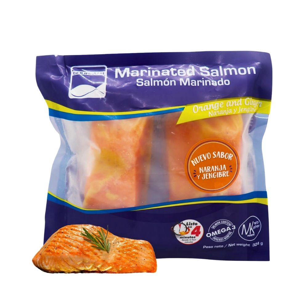 SALMON MARINADO EN NARANJA Y JENGIBRE 324 GR GOURMAR