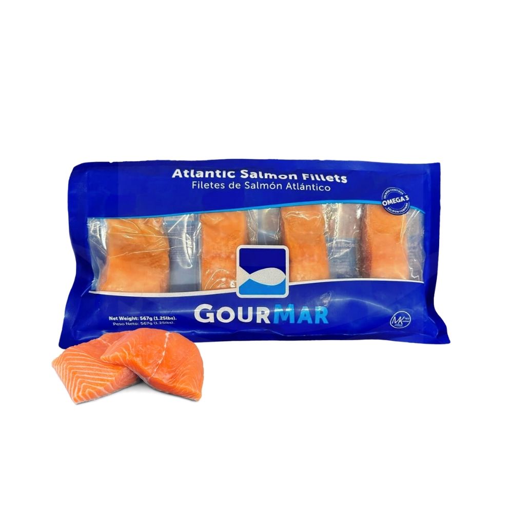 Filete de salmón fresco de 570g Gourmar, listo para entrega. Pide online en Boquete y David con entrega a domicilio .