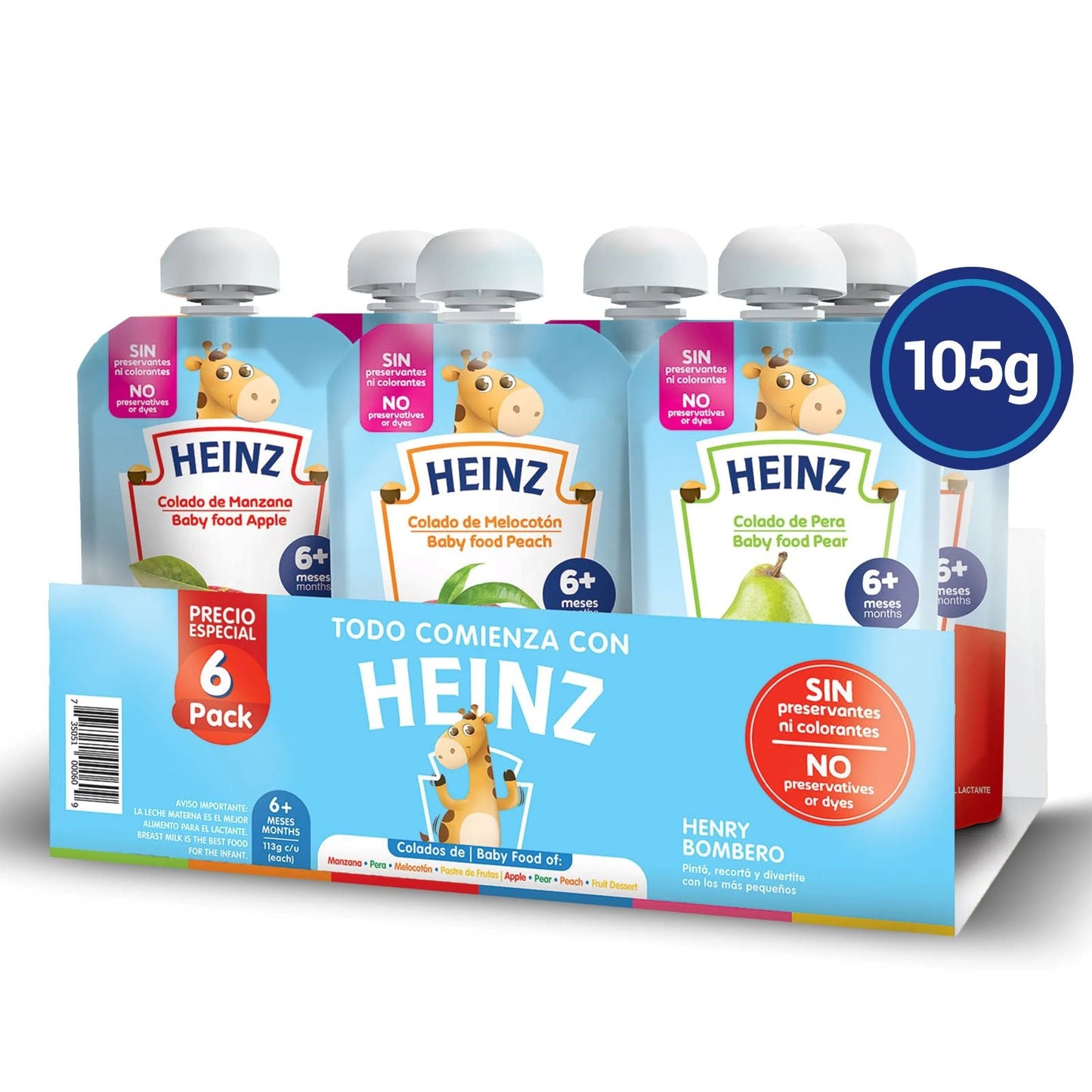 COLADO DE FRUTAS SURTIDAS 6 PACK HEINZ