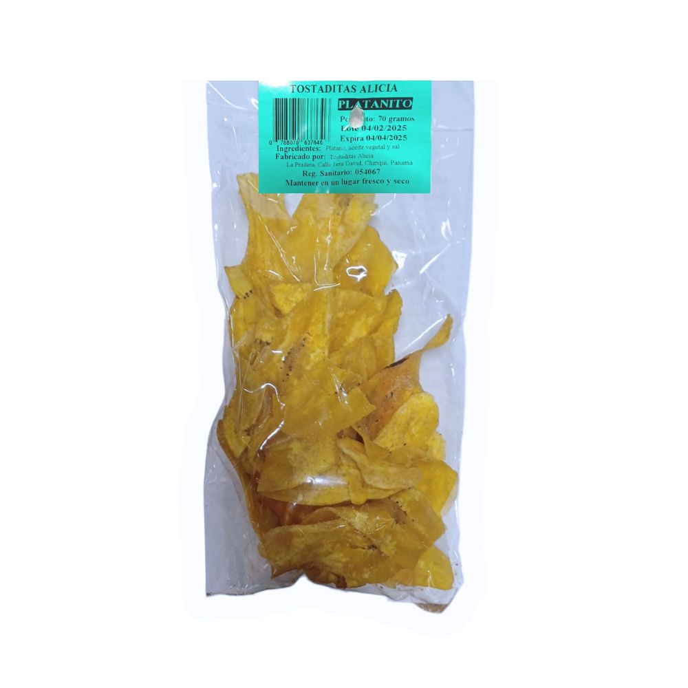 PLATANITO SALADO 70 GR TOSTADITAS ALICIA