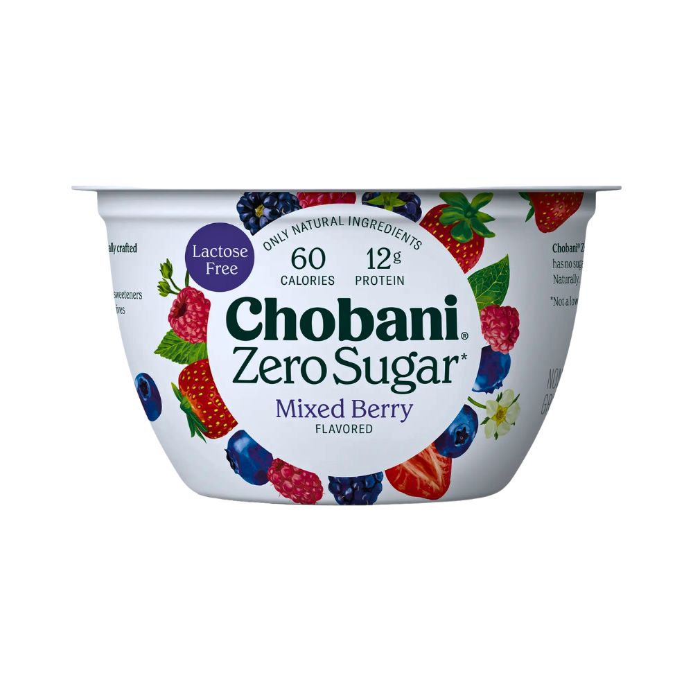 YOGURT ZERO SUGAR MIX BERRY 150 GR CHOBANI
